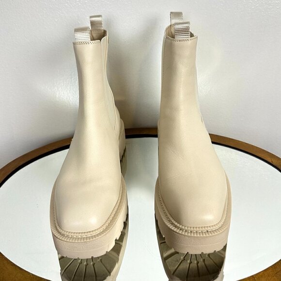 SAM EDELMAN Laguna Waterproof Lug Sole Chelsea Boot in Modern Ivory Size US 8.5 - Picture 7 of 15